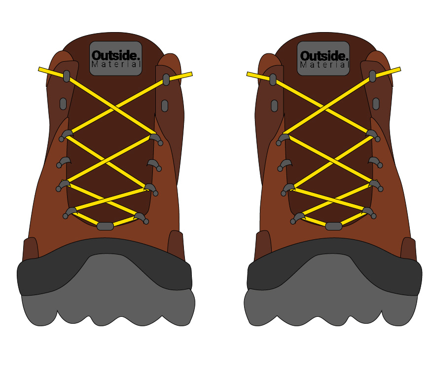 How to lace hiking boots – Outside Material